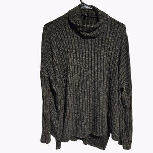 American Eagle Mock Turtleneck Sweater Womens Size Large Ribbeed Cowl Neck